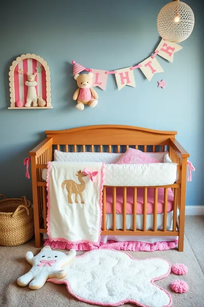 Lovely Crib Bedding Set for Little Girl