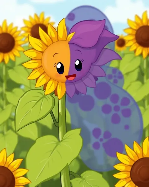 Lovely Sunflower Cartoon Picture to Delight