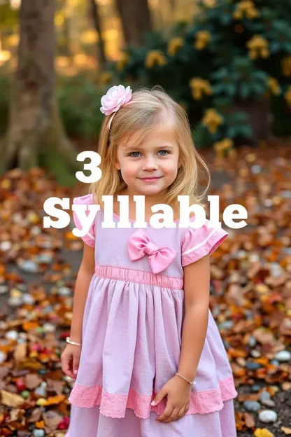 Lovely three syllable girl names in English