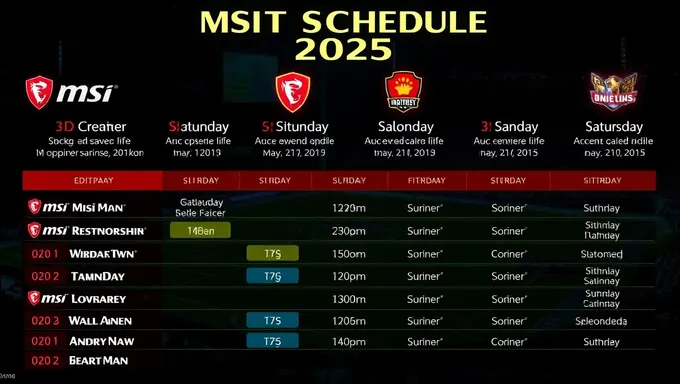 MSI 2025 Schedule Announced with New Dates