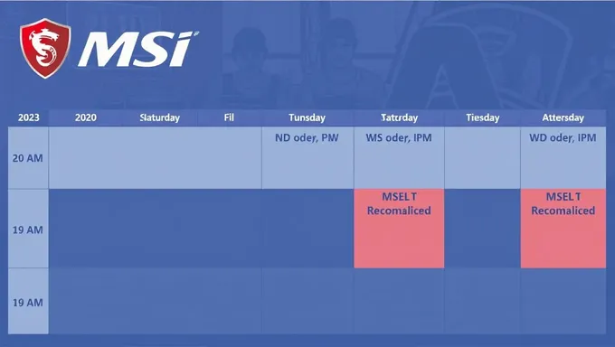 MSI 2025 Schedule Released with New Details