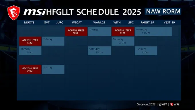 MSI Schedule 2025 Details Unveiled Today