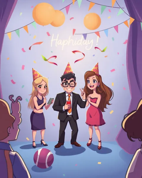 Magical Cartoon Celebration Picture for Festive Fun