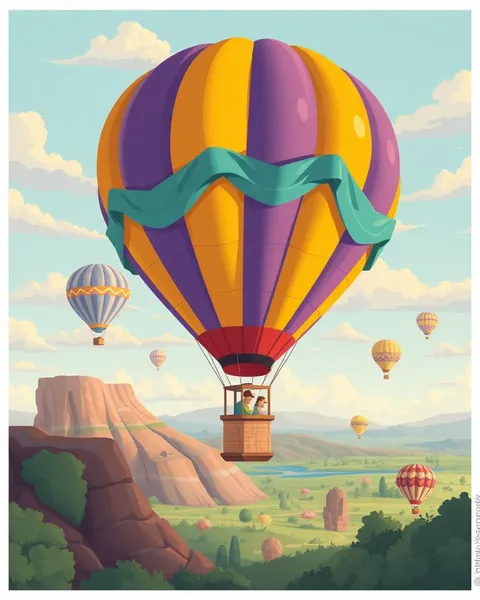 Magical Hot Air Balloon Cartoon Scenes