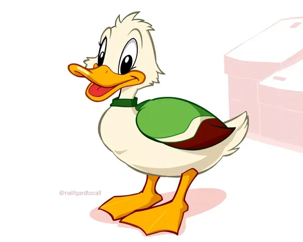 Mallard Duck Cartoon Clean PNG File