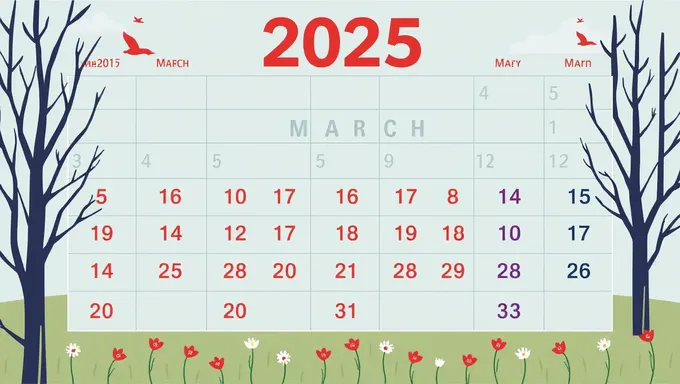 March 2025 Calendar Wallpaper Download