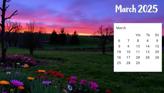 March 2025 Printable Calendar Available for Download