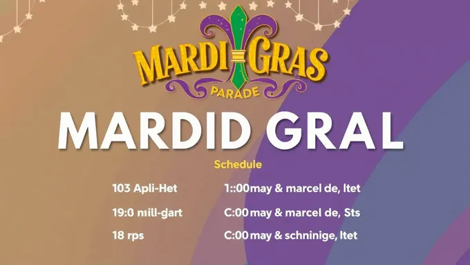 Mardi Gras Parade Schedule 2025 Released Online