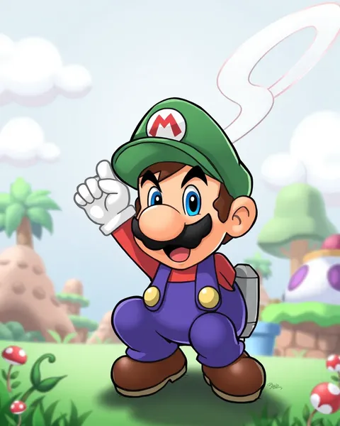 Mario's Adventure in Cartoon Pictures