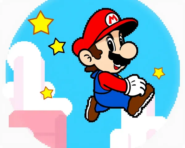 Mario 8 Bit Star PNG File Format