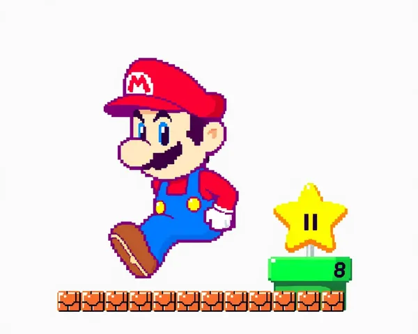 Mario 8 Bit Star PNG Icon Design