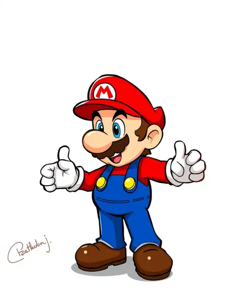 Mario Cartoon Images Have Unique Visual Style