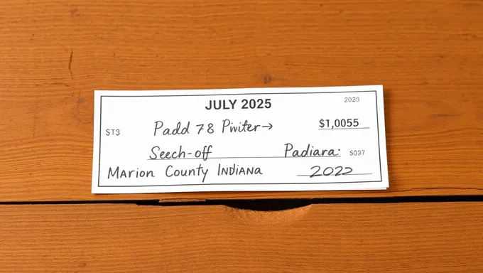 Marion County Indiana Paystub for July 2025