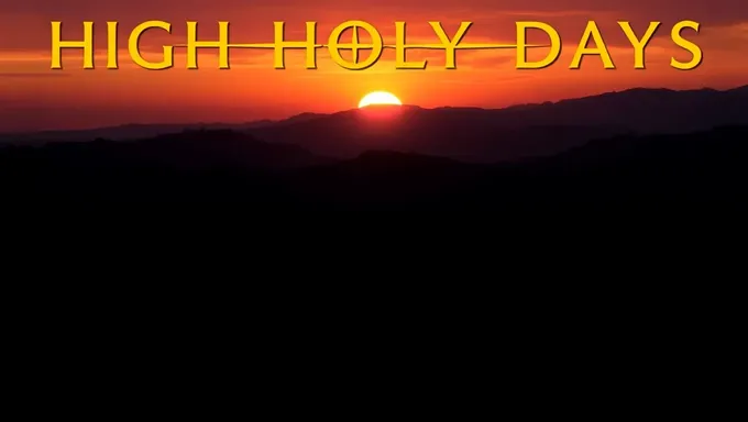 Marking High Holy Days in 2025