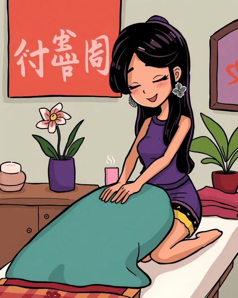 Massage Cartoon Images for Relaxation Therapy