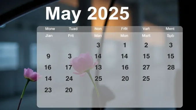 May 2025 Calendar Printable in PDF Format