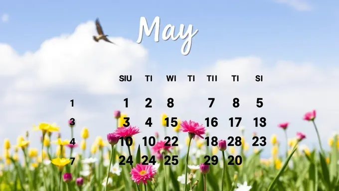 May 2025 Calendar Printable with Important Dates