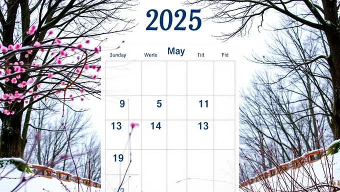 May 2025 Calendar: A Calendar for the Next Year