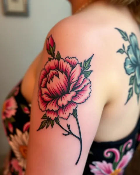 Meaningful Carnation Flower Tattoo Designs Symbolism