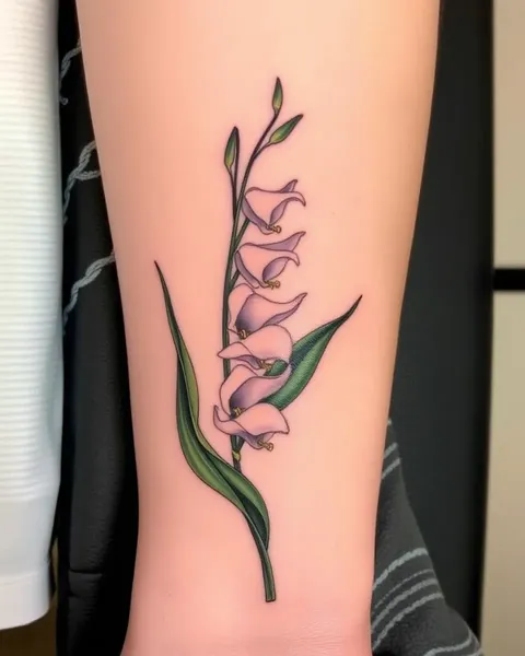 Meaningful Lily of the Valley Tattoo Design