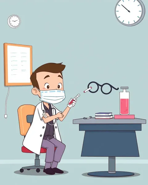 Medical Cartoon Images of Phlebotomy Techniques