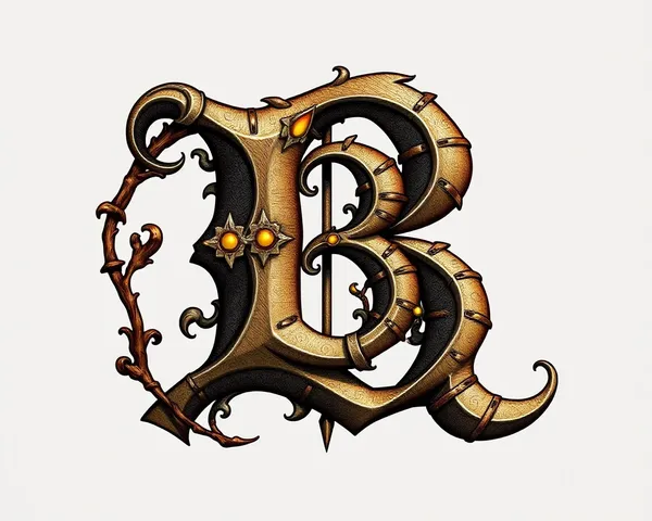 Medieval Letter B PNG: Medieval Letter B PNG Unearthed