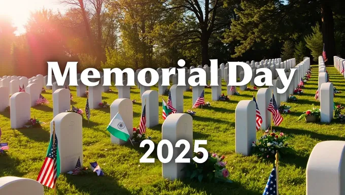 Memorial Day 2025 Date Marked on Calendars