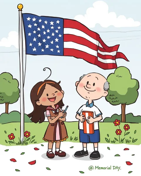 Memorial Day Cartoon Pictures and Images to Print