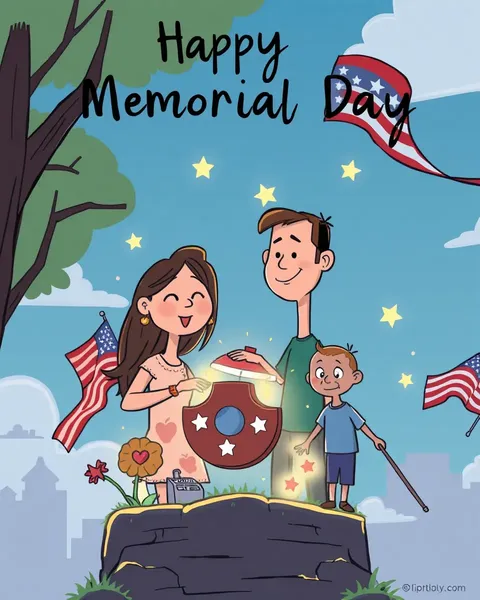 Memorial Day Cartoon Pictures for Kids and Families