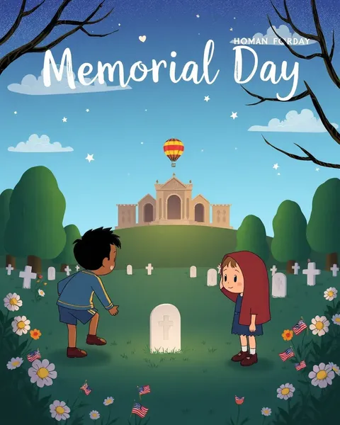 Memorial Day Cartoon Pictures for Kids to Color