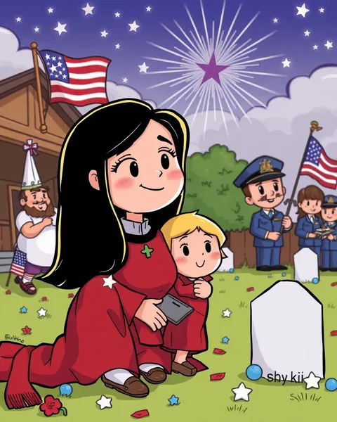 Memorial Day Cartoon Pictures for Kids to Enjoy