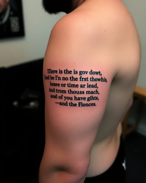 Men's Bible Verse Tattoo Reflecting Inner Strength and Character