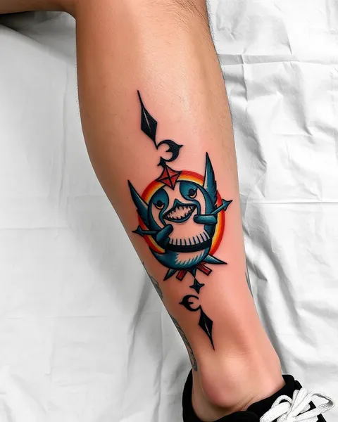 Men's Calf Tattoos Gallery