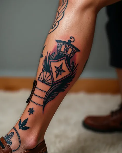 Men's Calf Tattoos Ideas