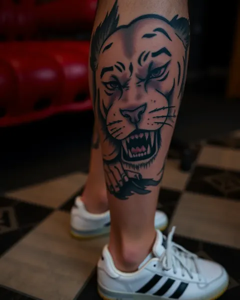 Men's Calf Tattoos Pictures