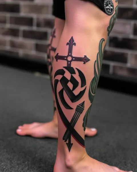 Men's Calf Tattoos Symbolism