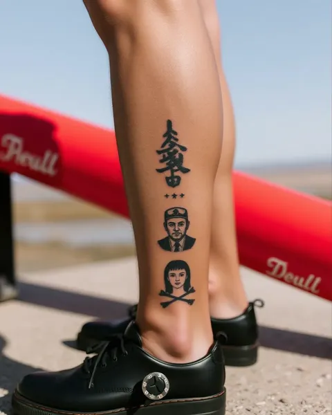 Men's Leg Tattoo Artwork