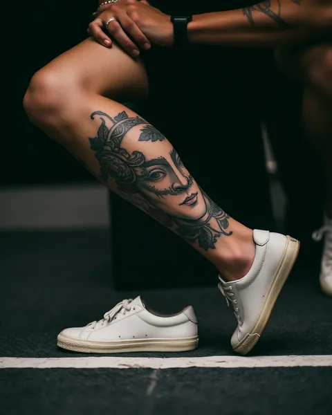 Men with Tattoos on Legs