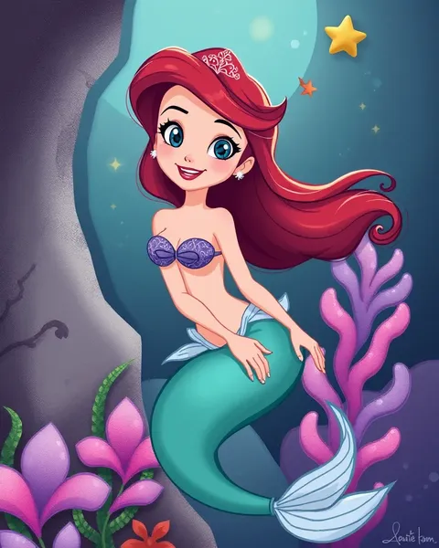 Mermaid Cartoon Pictures Bring Whimsy to Ocean Scenes