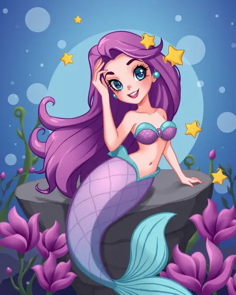 Mermaid Cartoon Pictures Showcase Underwater Adventure Scenes