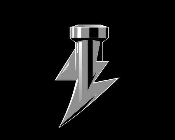 Metal Vector Bolt PNG Design