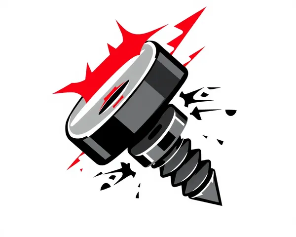 Metal Vector Bolt PNG Illustration