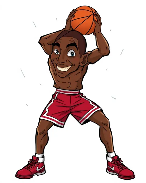 Michael Jordan Cartoon Images with Action Figures