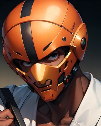 Michelangelo's iconic orange mask and nunchucks are close-up.