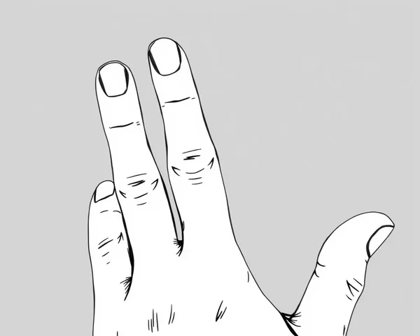 Middle Finger Png Graphic for Rude Gesture Illustration