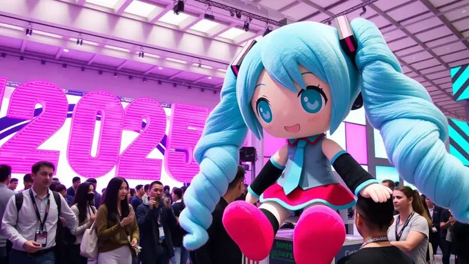 Miku Expo 2025 Displays Big Miku Plush Toy Exhibition