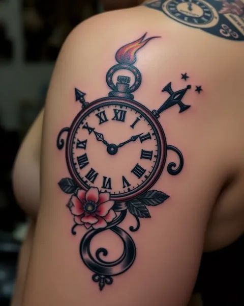 Minimalist clock tattoos for understated elegance