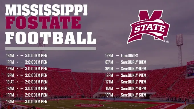 Mississippi State Football Schedule 2025 Announced Officially