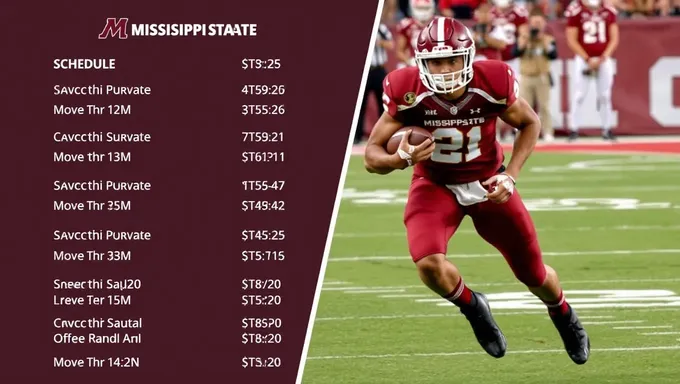 Mississippi State Football Schedule 2025 Includes Bowl Game