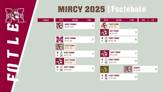 Mississippi State Football Schedule 2025 Includes Conference Games